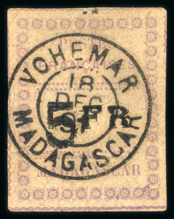 Stamp of Colonies françaises » Madagascar (Poste française) 1891, 5 Francs timbre de l'émission chiffres de 1891