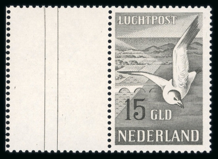 Stamp of Netherlands 1951, seagulls air mail Michel n° 580-581 mint ** MNH