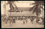 Stamp of Colonies françaises » Dahomey 1920, timbre coupé sur carte postale  vue de la gare