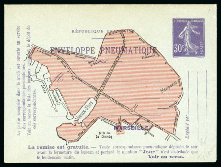 Stamp of France » Entiers Postaux CANCEL 1910-1929, lot de trois bons entiers pneumatiques neufs