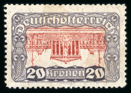 Stamp of Austria » Deutsch-Österreich Austria Österreich 1919 20K kopfstehendes Parlament