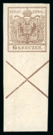 Stamp of Austria » 1850 Issue Austria Österreich 1850 6Kr Andreaskreuz