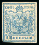 Stamp of Austria » 1850 Issue 1850 Austria Österreich UNISSUED 12Kr UNIQUE