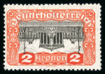 Stamp of Austria » Deutsch-Österreich Austria Österreich 1919-21 2K Parlament verkehrtes Mittelstück