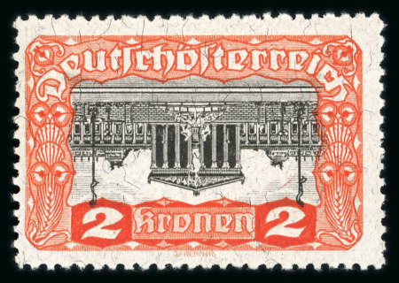 Stamp of Austria » Deutsch-Österreich Austria Österreich 1919-21 2K Parlament verkehrtes Mittelstück