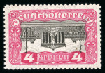 Stamp of Austria » Deutsch-Österreich Austria Österreich 1919-21 4K Parlament verkehrtes Mittelstück