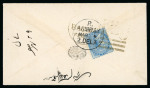 Stamp of Persia » Indian Postal Agencies in Persia Bashir: 1880s, envelope to Bombay bearing on back 1873 1/2 anna blue die II