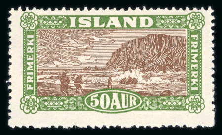 Stamp of Iceland CANCEL1925, Iceland views Michel n° 114-118 mint ** MNH complete