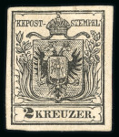 Stamp of Austria » 1850 Issue Austria Österreich 1850 2Kr MP Ty III