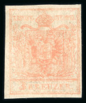 Stamp of Austria » 1850 Issue 1850 3Kr MP blassrosa Ty III