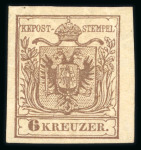 Stamp of Austria » 1850 Issue 1850 6Kr MP Ty III