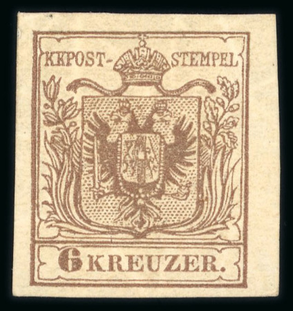 Stamp of Austria » 1850 Issue 1850 6Kr MP Ty III