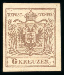 Stamp of Austria » 1850 Issue 1850 6Kr MP Ty III