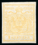 Stamp of Austria » 1850 Issue 1850 1Kr ockergelb HP