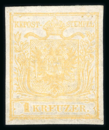 Stamp of Austria » 1850 Issue 1850 1Kr ockergelb HP