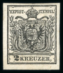 Stamp of Austria » 1850 Issue 1850 2Kr schwarz HP Ty III