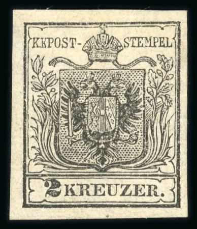 Stamp of Austria » 1850 Issue 1850 2Kr HP grauschwarz
