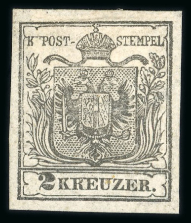 Stamp of Austria » 1850 Issue 1850 2Kr HP grauschwarz
