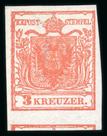 Stamp of Austria » 1850 Issue 1850 3Kr HP karminrosa