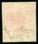 Stamp of Austria » 1850 Issue 1850 3Kr karminrot HP geripptes Pap.