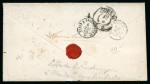 Stamp of France » Lettres Classiques 1858, affranchissement bicolore pour Cologne (Prusse)