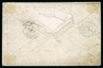 Stamp of Panama 1866 (Dec 3) envelope from Panama to France with an exceptional four-color mixed franking with French Empire and GB