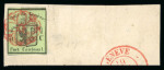 Stamp of Switzerland / Schweiz » Kantonalmarken » Genf 1845, kleiner Adler auf kleinem Briefstück