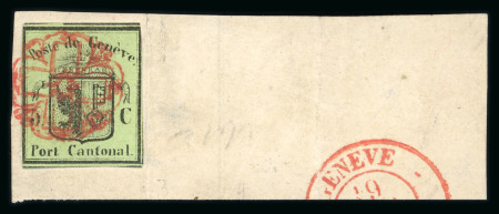 Stamp of Switzerland / Schweiz » Kantonalmarken » Genf 1845, kleiner Adler auf kleinem Briefstück