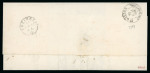 Stamp of Switzerland / Schweiz » Sitzende Helvetia Ungezähnt » Dünnes Papier 1856, 5 Rp. braun im senkrechten Dreierstreifen auf Faltbrief