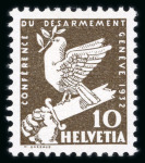 Stamp of Switzerland / Schweiz » Schweiz ab 1907 1932, Abrüstungskonferenz in Genf, 10 Rp., 4 unverausgabte Marken