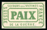 Stamp of Switzerland / Schweiz » Portofreiheit für das Rote Kreuz 1870, « PAIX », lose Marke, allseits breitrandig geschnitten