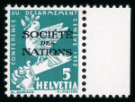 Stamp of Switzerland / Schweiz » Ämtermarken 1932, Société des Nations Abrüstungskonferenz, kompletter Satz postfrisch