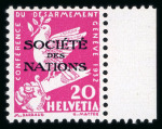 Stamp of Switzerland / Schweiz » Ämtermarken 1932, Société des Nations Abrüstungskonferenz, kompletter Satz postfrisch