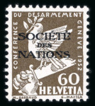 Stamp of Switzerland / Schweiz » Ämtermarken 1932, Société des Nations Abrüstungskonferenz, kompletter Satz postfrisch