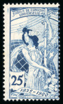 Stamp of Switzerland / Schweiz » Weltpostverein UPU 1900, UPU 25 Rp. blau, der 3., nachgravierten Platte, postfrisch