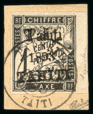 Stamp of Colonies françaises » Tahiti 1893, timbre-taxe Duval des Colonies Générales 1ct