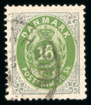 Stamp of Denmark » Collections 1854-1995, in a big stockbook nice and extensive mint and used collection