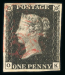 Stamp of Great Britain » Collections 1840-1983, In a Davo album and one stockbook, thousands