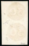 Stamp of Brazil » 1843 Bull's Eyes 1843 Bull's Eyes 30r thick white paper vertical pair used
