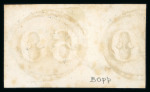 Stamp of Brazil » 1843 Bull's Eyes 1843 Bull's Eyes 60r early impression part pair used