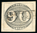 Stamp of Brazil » 1843 Bull's Eyes 1843 Bull's Eyes 90r intermediate printing used