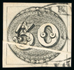 Stamp of Brazil » 1843 Bull's Eyes 1843 Bull's Eyes 30r paper fold used