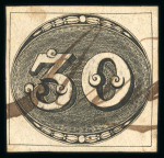 Stamp of Brazil » 1843 Bull's Eyes 1843 Bull's Eyes 30r used Airuoca manuscript