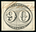 Stamp of Brazil » 1843 Bull's Eyes 1843 Bull's Eyes worn impression 90r used manuscript Maceio