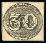 Stamp of Brazil » 1843 Bull's Eyes 1843 Bull's Eyes 30r early impression used blue AOL hs