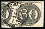 Stamp of Brazil » 1843 Bull's Eyes Bahia: 1843 Bull's Eyes 60r early impression part pair full double ring cancel