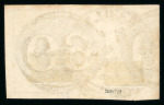Stamp of Brazil » 1843 Bull's Eyes Bahia: 1843 Bull's Eyes 60r early impression part pair full double ring cancel