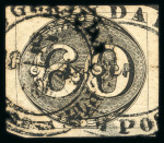 Stamp of Brazil » 1843 Bull's Eyes 1843 Bull's Eyes 60r early impression used two different cancels