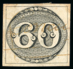 Stamp of Brazil » 1843 Bull's Eyes 1943 Bull's Eyes 60r  used with two-line manuscript