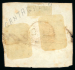 Stamp of Brazil » 1843 Bull's Eyes Contagem: 1843 Bull's Eyes 60r early impression on piece ms cancel